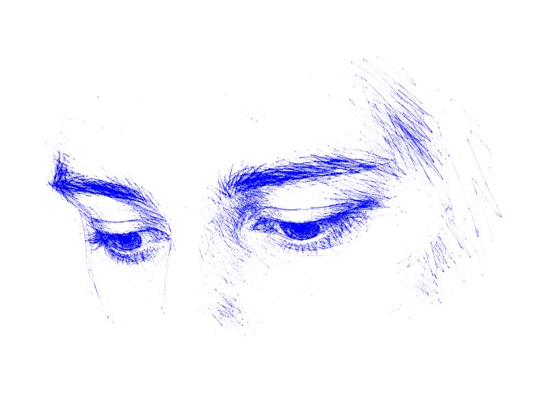 ghostly eyes looking down